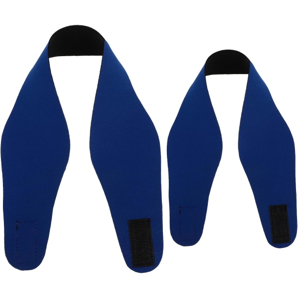 2 sinistä uimapäänauhaa, säädettävä neopreeni joogasukelluskorva