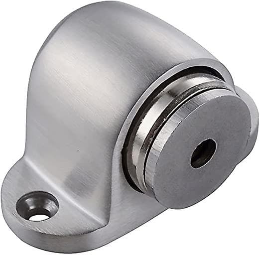 Borstad metall golvmonterad magnetisk dörrstopp