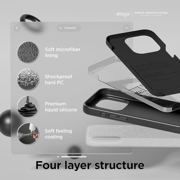 Flytande silikonfodral kompatibelt med iPhone 15 Pro, Ljusblå