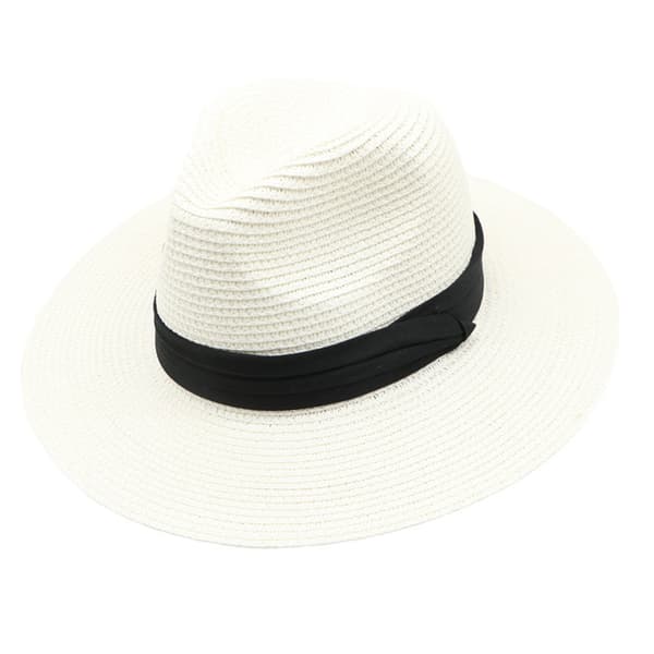 1 stk Raffia Strawhatt for menn med bred brem - Sommerhatt