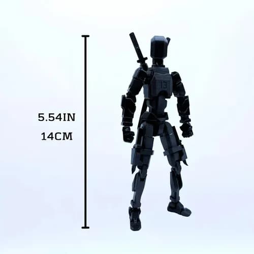 Dummy13 3D-Printet Actionfigur 5.54 Tommer