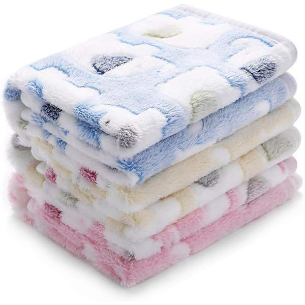 1 Pakke 3 Tæpper Super Bløde Fluffy Premium Fleece Dyretæpper