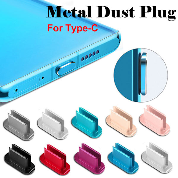 Cobee 6-pack Typ C Dammskydd Aluminiumlegering USB C Dammskydd