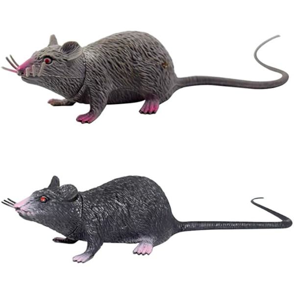 2 realistiske mus leker Halloween spøk props skummel