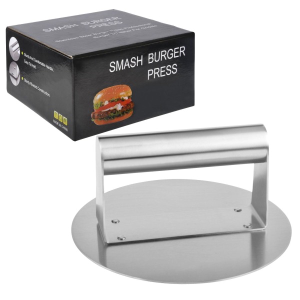 1 hamburgerpresse i rustfrit stål