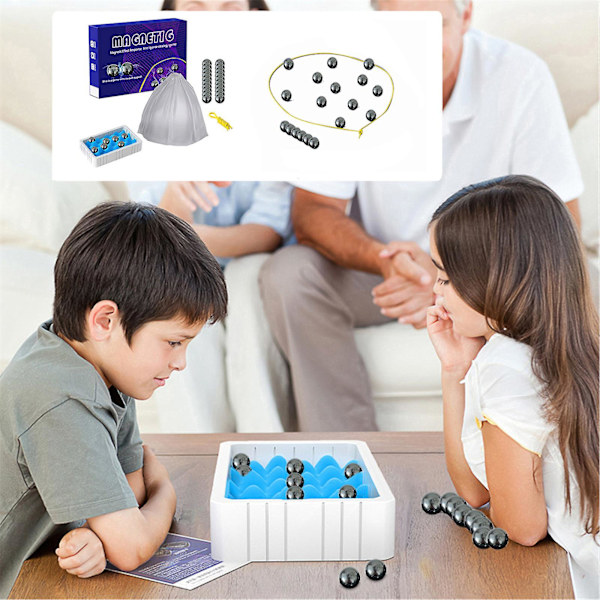 Magnetisk skakspil blå