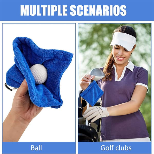 1 st blå golfbollstorkduk, mikrofiberplysch, utomhus
