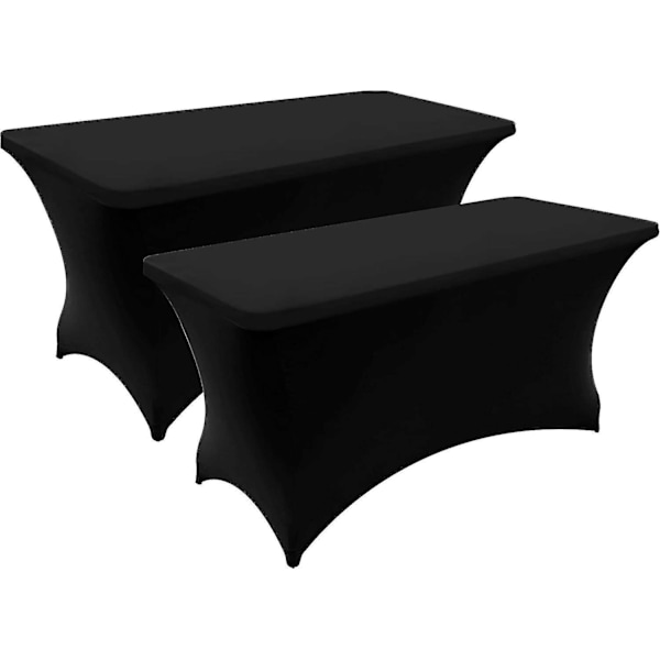 1 pakke Spandex tilpasset stretch duk rektangulær treningsduk for bankett svart 4FT