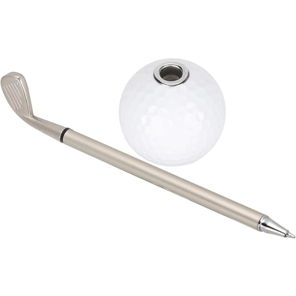 1 stk. hvid skrivebords golf penholder med golf pen Golf