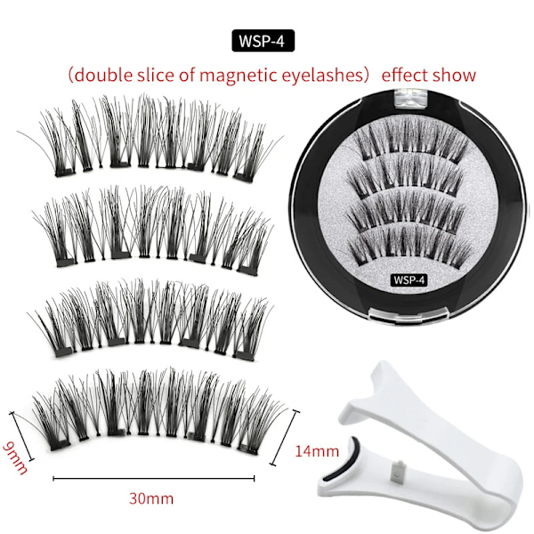 Reusable magnetic eyelashes with applicator WSP-4