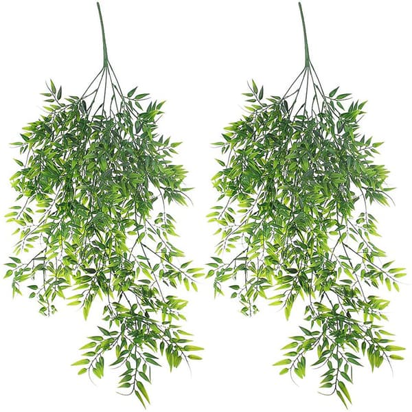 2 stk. Kunstige Bambusblader Hengende Kunstige Planter