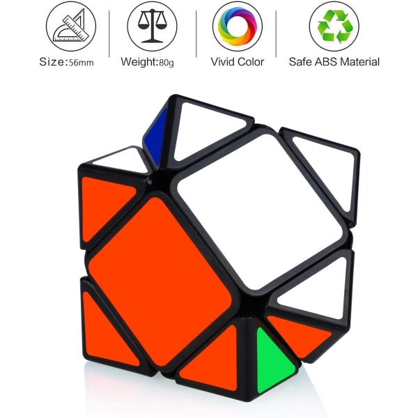 Speed ​​Skewb Magic Glatt Speed ​​Cube Puzzle Twist Magic Cube H