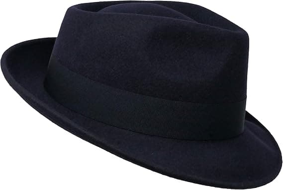 Fedorahatt - 100% Ullfilt - Vikbar för Resor - Vatten