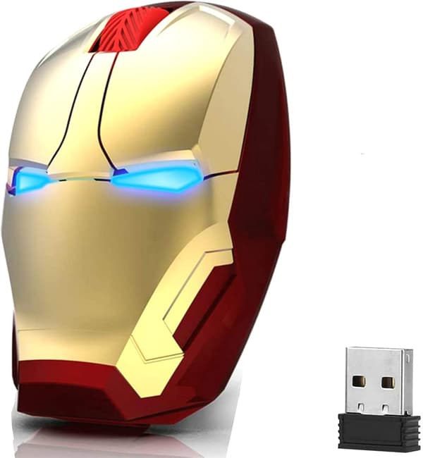 Trådløs Gaming Mus, Ergonomisk, 2.4G, Bærbar, til Computer, Lydløs Klik med USB-modtager