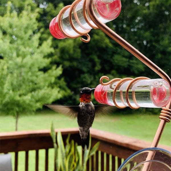 1 kpl 2 pulloa Ikkuna Hummingbird Feeder Ulkona Patio Puutarha