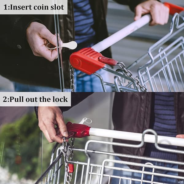 Token Handlekurv Nøkkelholder i Metall, Token Rustfritt Stål