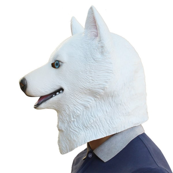 Halloween-naamio, Husky-koiran lateksieläinpäänaamio uutuusasu