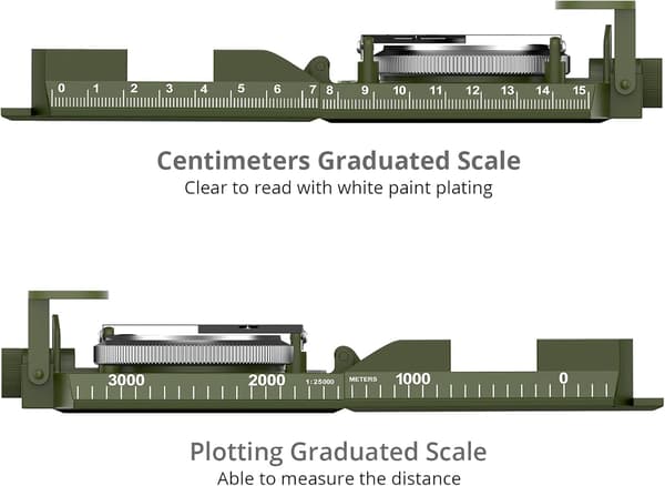 IP65 Vandringskompass med Sikte Klinometer Professionell Militär