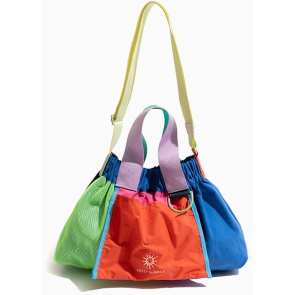 Färgmatchande macaronmoln-väska design, tote bag, hopfällbar dopamin axelväska, messenger bag färg (Mini Blå)