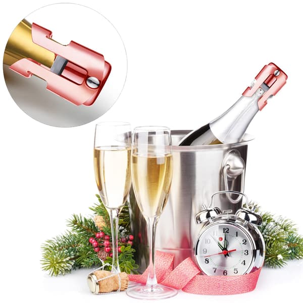 2 stk. Champagnestopper, vakuum vinprop i rustfrit stål