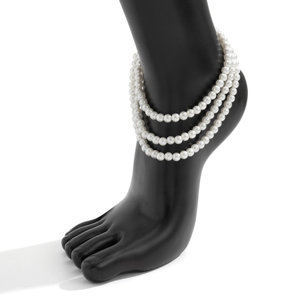1 stk (Trelags Perle) Mode Lagdelt Anklet Perler Multilag