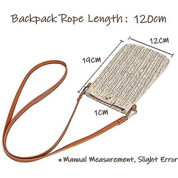 Off White Crossbody tasker, Kvinders Casual Woven Straw Woven tasker, Woven Crossbody tasker, Mobiltelefon tasker