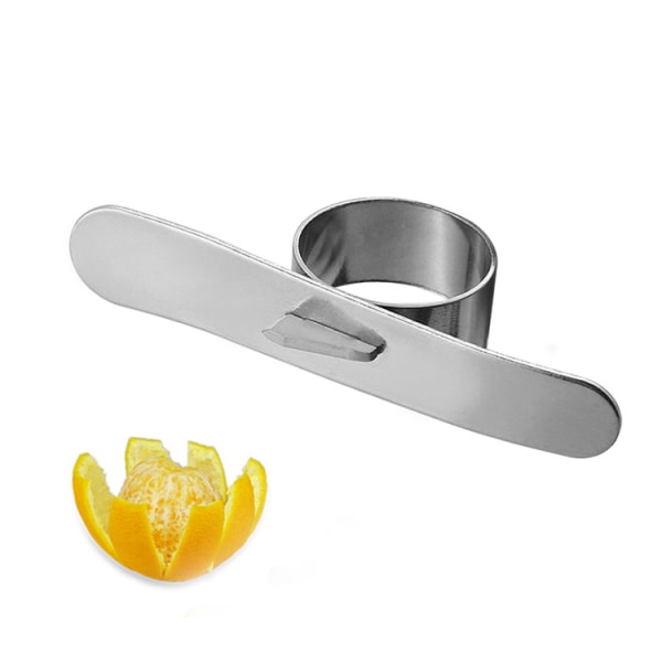 1 stk Rustfritt Stål Appelsinåpner Finger Ring Appelsin