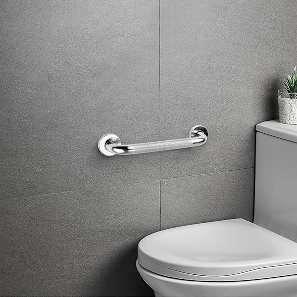 Kylpyhuoneen tartuntakahva, 30 cm:n liukumaton 304 ruostumattomasta teräksestä valmistettu tartuntakahva turvallisuustasapainokahva kromissa WC:hen, keittiöön, makuuhuoneeseen, piilotettu ruuviseinäkiinnike