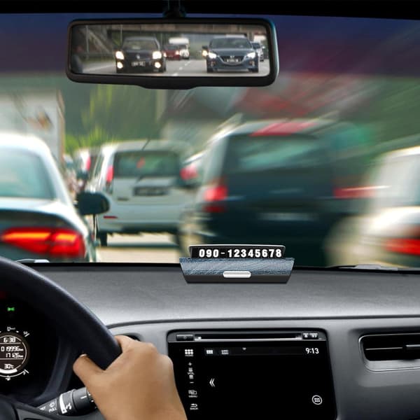 1 stk (Blå) Midlertidig Bilparkering Kort Nummerplate |