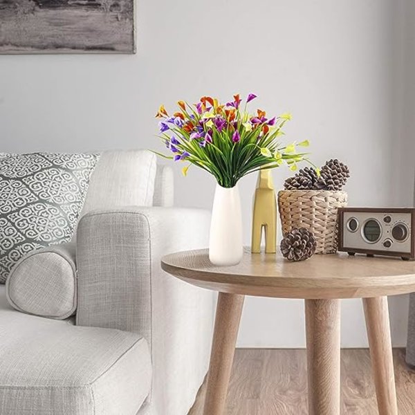 5 stk. kunstige blomster, plastik dekorative blomster, kunstige