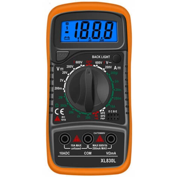 LCD Digital Multimeter, Høj Kvalitet Voltmeter Amperemåler Ohmmeter,