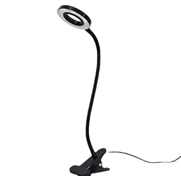 Klipslampe for lesing, LED-studie-klipsbordlampe med øyevern, 3