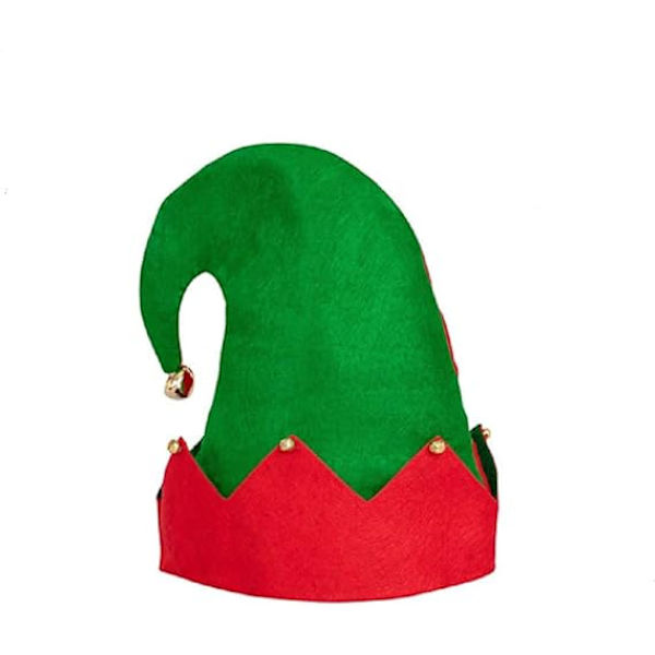Elf Hatte i Bulk - Filt Julemandens Elf Kostume Hat Tilbehør til Mænd Kvinder, Julefest Kostume, Julemandshue
