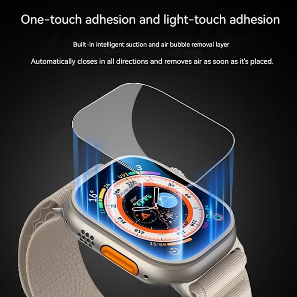 4x Skydd för Apple Watch Ultra 2 och 1 49mm, Skärmglas Härdat Glas 9H HD för Apple Watch