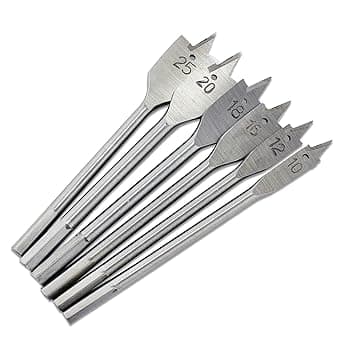 6-pack Platta Träborr Set 10,12,16,18,20 och 25mm Trä