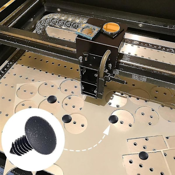 Nye 100 stk. 7,5-8 mm Honeycomb Pins Honeycomb Laser-bed Hold Down Pins Honeycomb Fixing Needle Laser-en Fast 2023