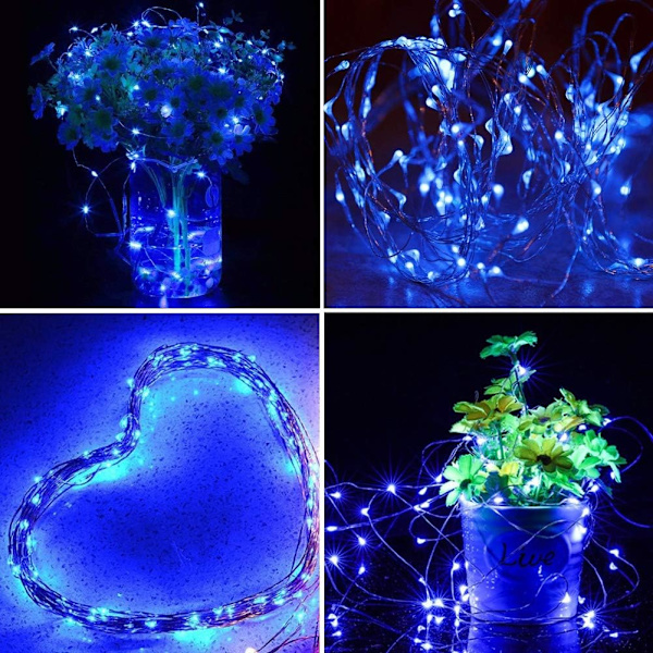 2 Pak Batteridrevne Julelys, 33 Fod 100 LED