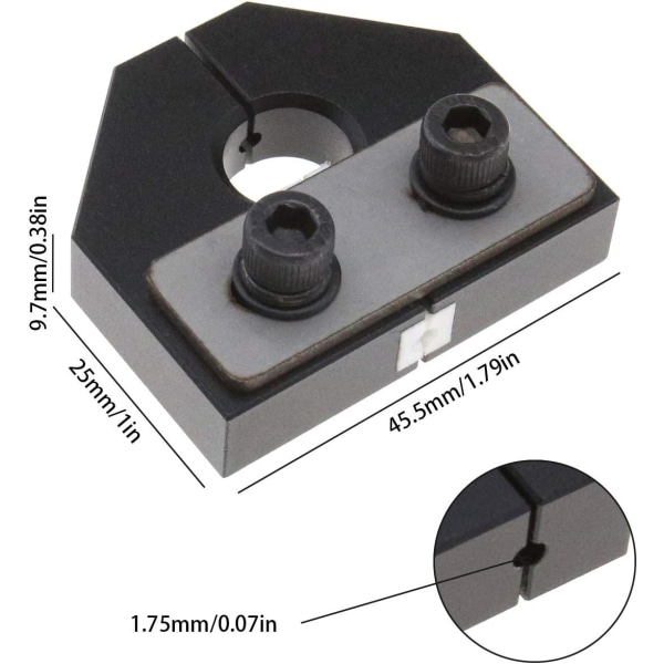 1 kpl 1,75 mm PLA-filamenttikulutustarvikkeiden hitsausliitin alumiini