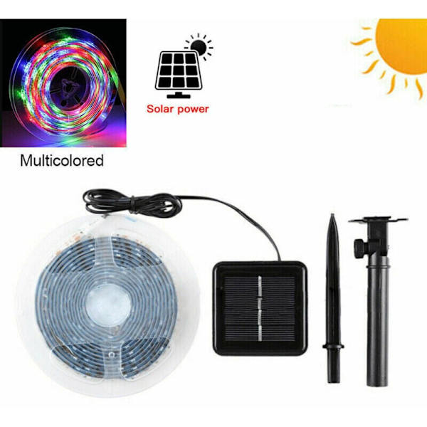 Aurinkokäyttöinen LED-nauhavalaisin - 3 m RGB