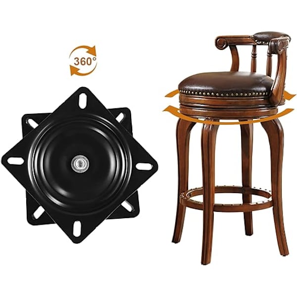 2-pakks Sett med Svingplate for 10 Tommers Barstol, 360