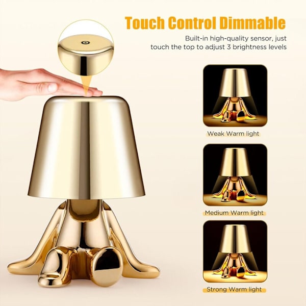 Touch-sengelampe ideer lamper til hjemmet indendørs lampe guld touch d