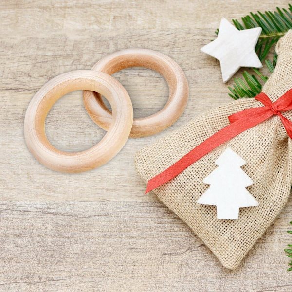 20 st Trä Hoppringar för DIY - Hänge, Ring, Koppling -