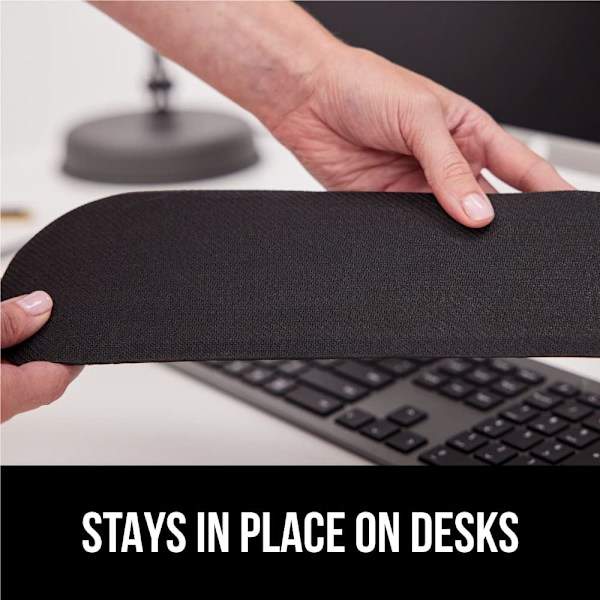 Handledsstöd i Memory Foam för Datortangentbord, Mus, Ergonomisk Design, 2-delat Set, Svart