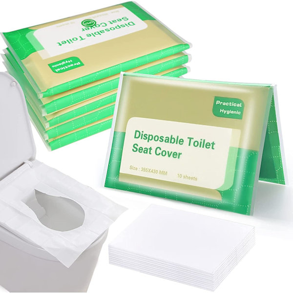 Engångstoalettsitsöverdrag, 20-pack, individuellt förpackade