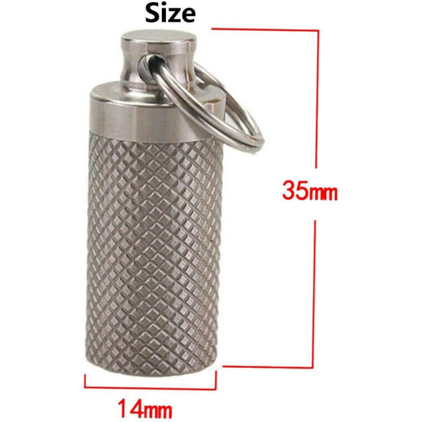 2-piece portable daily pill box, titanium waterproof mini pill