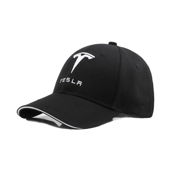 Sportshat Udendørs solskærmshat Tesla Hat - Sort Hvide bogstaver