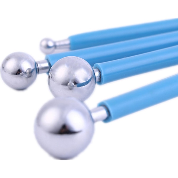 1 set med 4 st skulpteringsverktyg, bollstylus, prickverktyg, lera