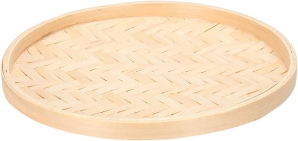 1 kpl 22 cm bambuinen pyöreä pölyluuta käsin kudottu bambusiivilä