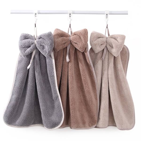 Set med 4 korallfleece mikrofiber vävnader, söta supermjuka