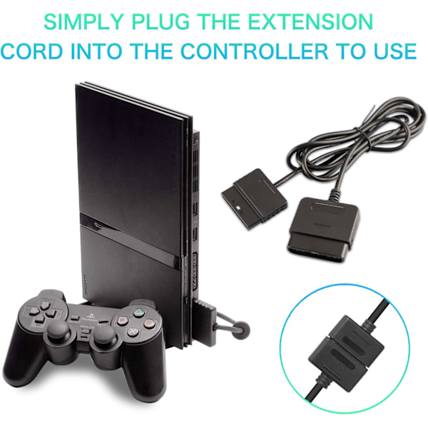 2-pack 1,8 m Förlängningskabel för PS2-handkontroll